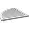 Ekena Millwork Quarter Round Top Left Surface Mount PVC Gable Vent w/ 2"W x 1-1/2"P Brickmould Frame, 30"W x 34"H GVPQL30X3402SN - alternate 5
